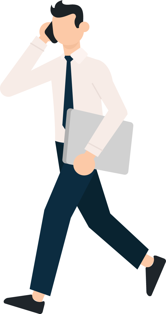 people doing different actions while engaged in work tasks and communication activities