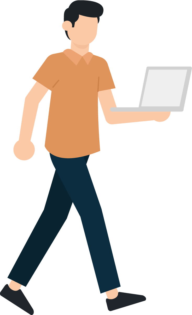 people doing different actions while working from home on laptops and tablets