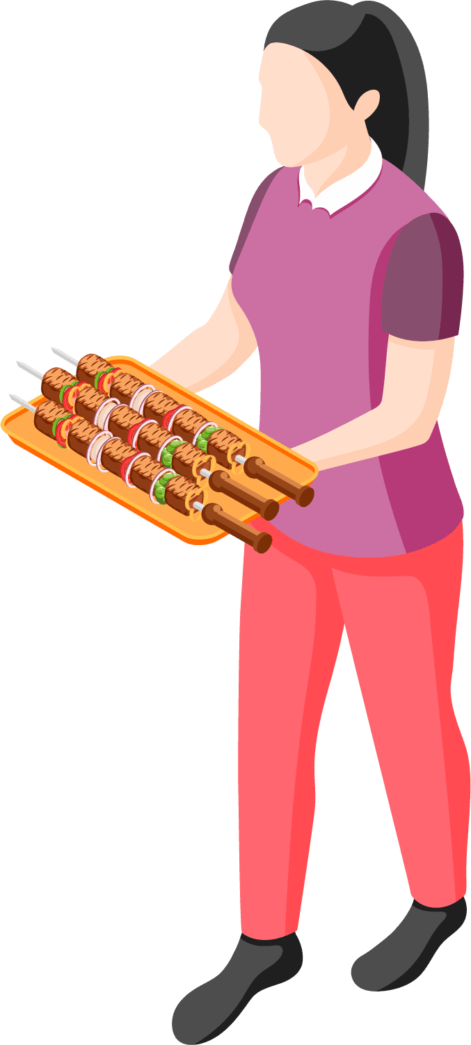 people grill bbq party isometric barbecue food outdoor barbecue people