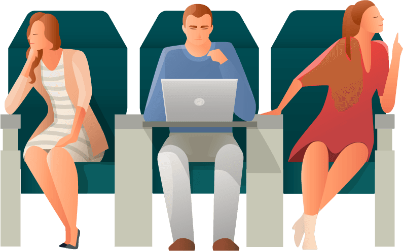 people on airplane airplane passenger illustration