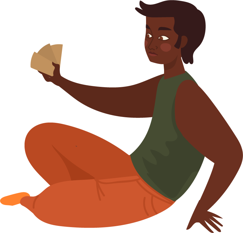 playing and relaxing people illustration enjoying leisure time with cards and casual style