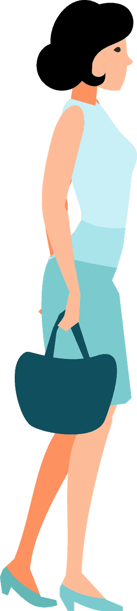 people transport airport icons with stylish female traveler holding a handbag