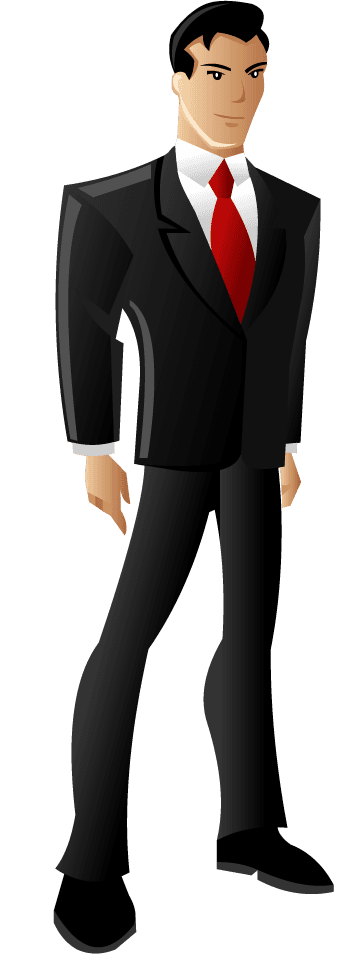 people wearing business clothes white cartoon characters vector