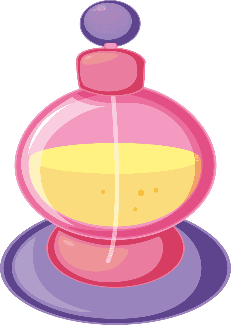 colorful perfume bottles with perfume liquid