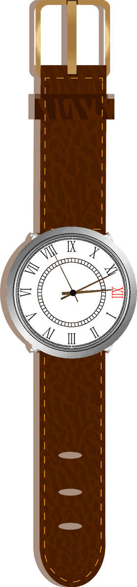 personal utensil icons brown leather watch with classic roman numerals for style enthusiasts