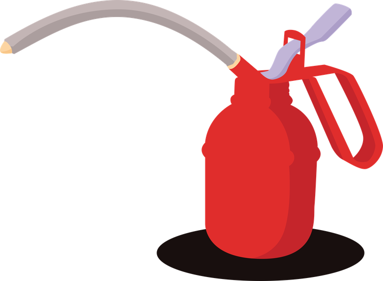 Petroleum illustration of red oil can