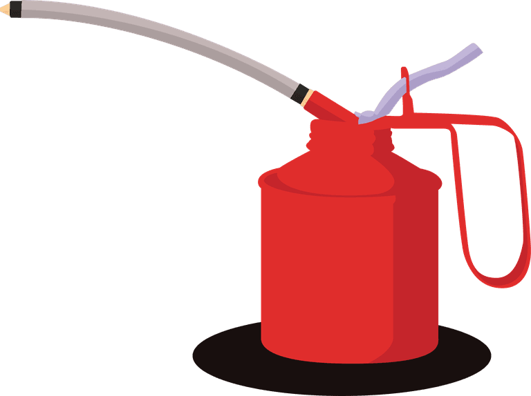 Petroleum illustration of red oil can