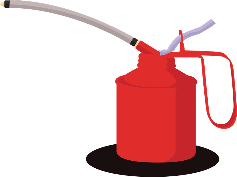 Petroleum illustration of red oil can