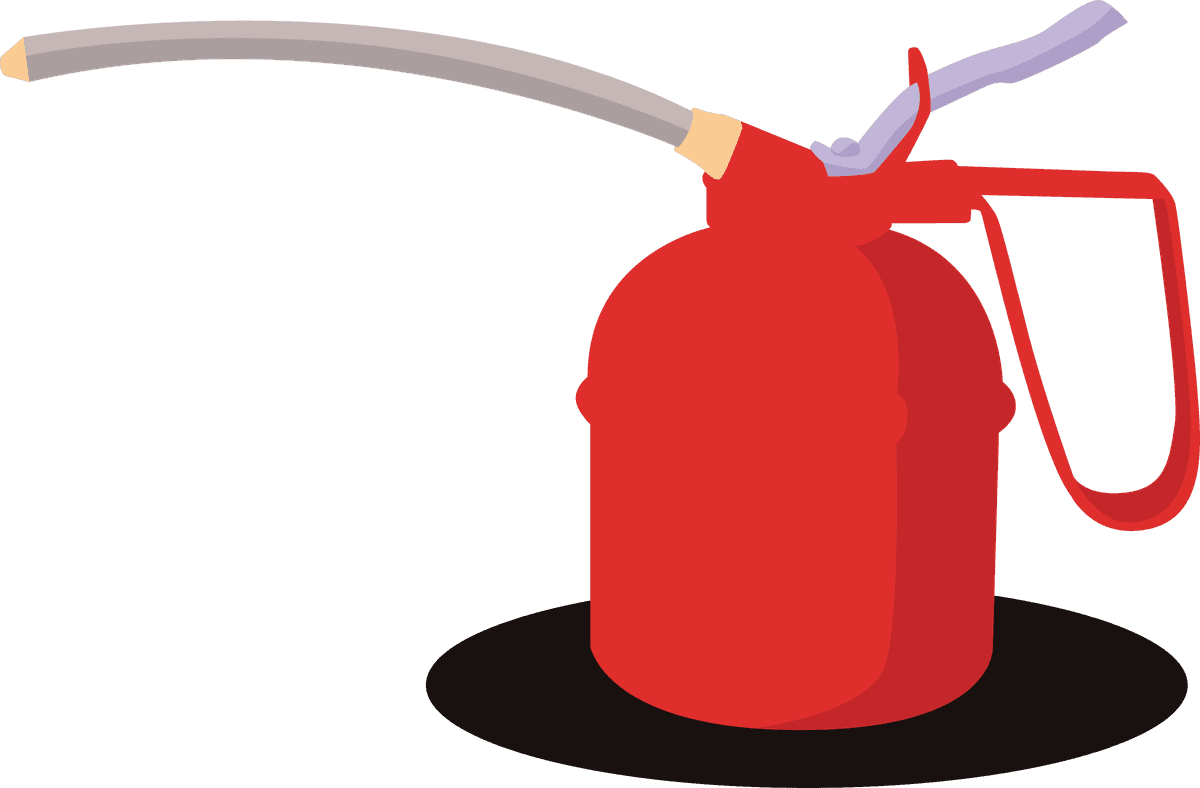 Petroleum illustration of red oil can