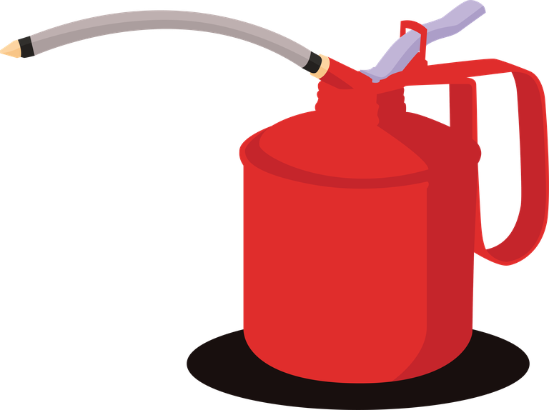 Petroleum illustration of red oil can