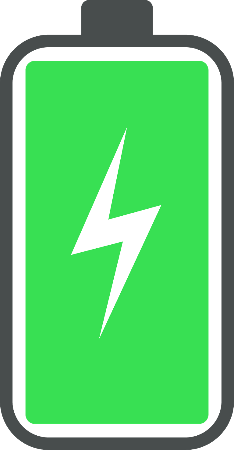 phone battery charge status flat symbols