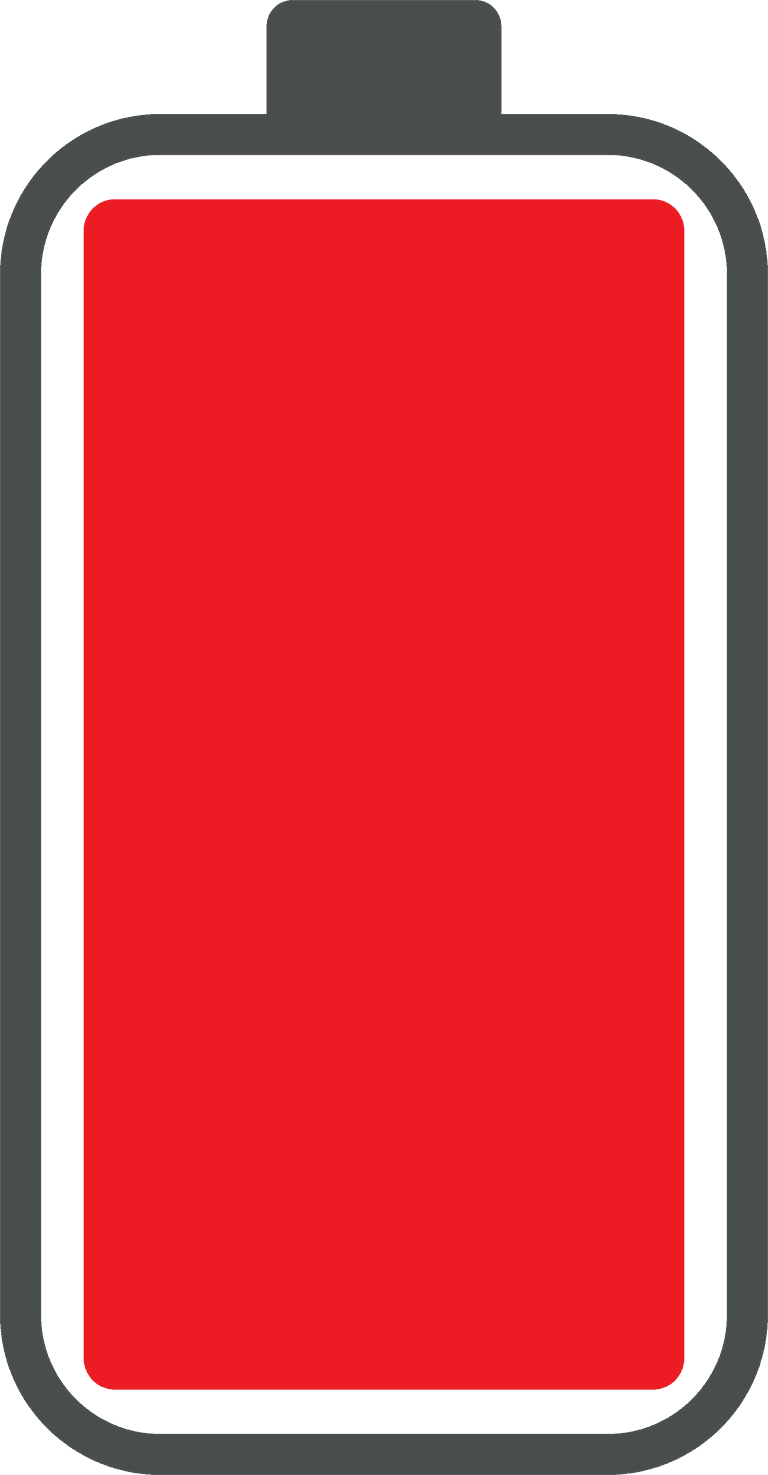 phone battery charge status flat symbols