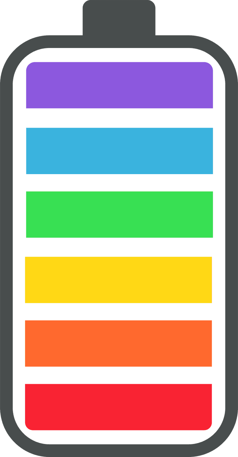 phone battery charge status flat symbols
