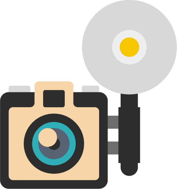 photo video camera flat icons digital photography technology lens