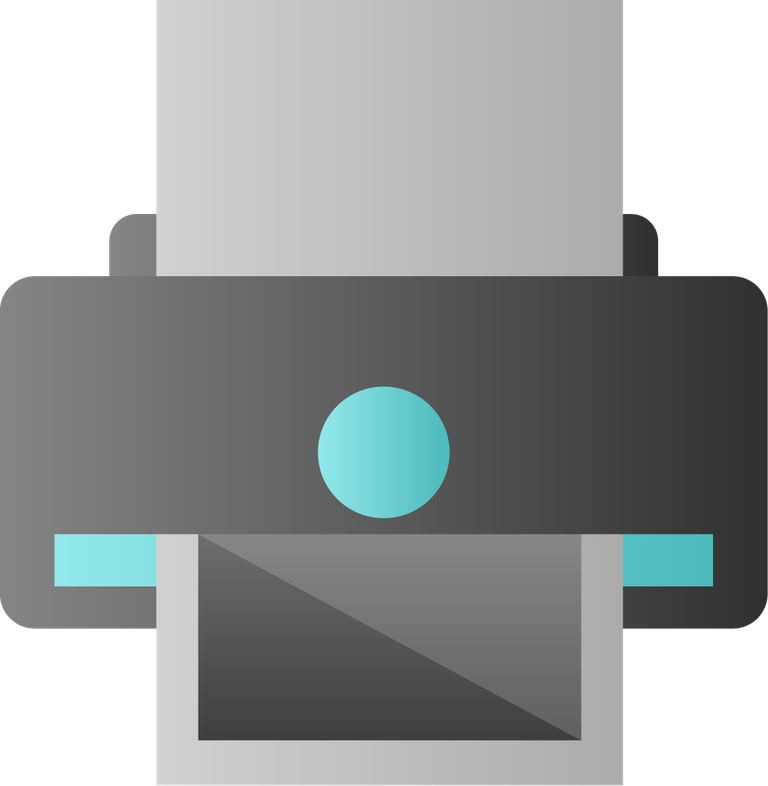 photography icons for any projects featuring a modern photo printer with sleek functionality