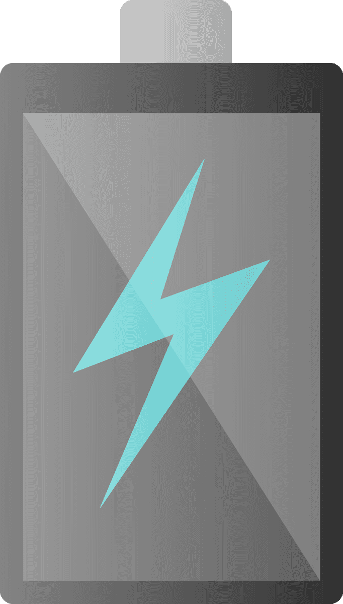 photography icons for any projects featuring a modern battery symbol with a lightning bolt