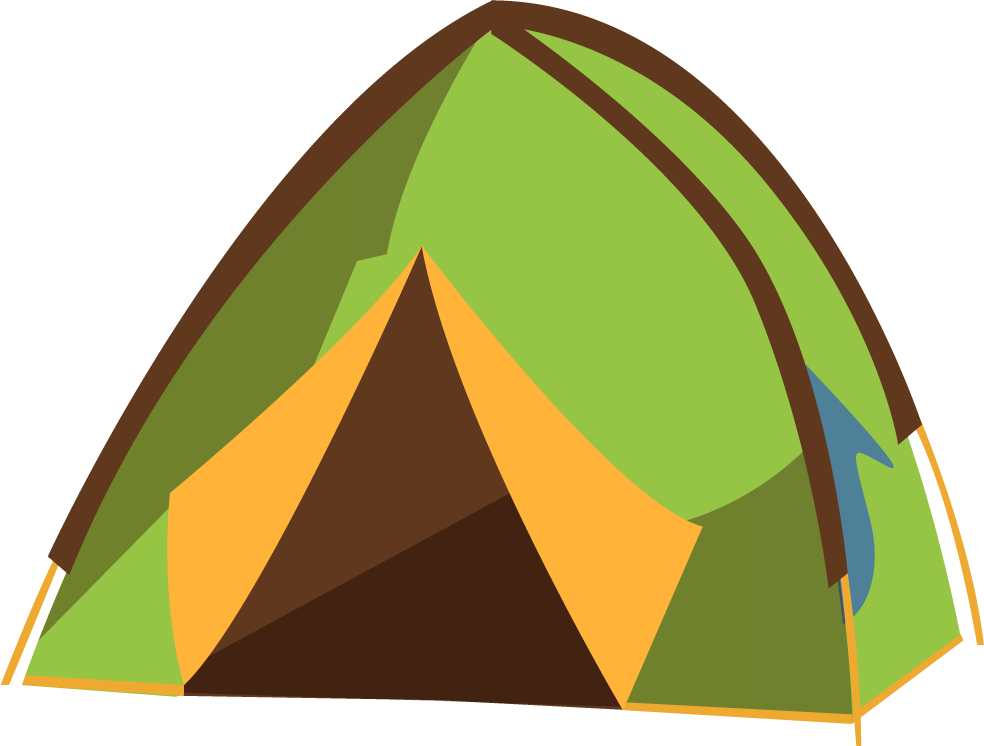 picnic elements personal objects sketch featuring a vibrant camping tent for outdoor adventures