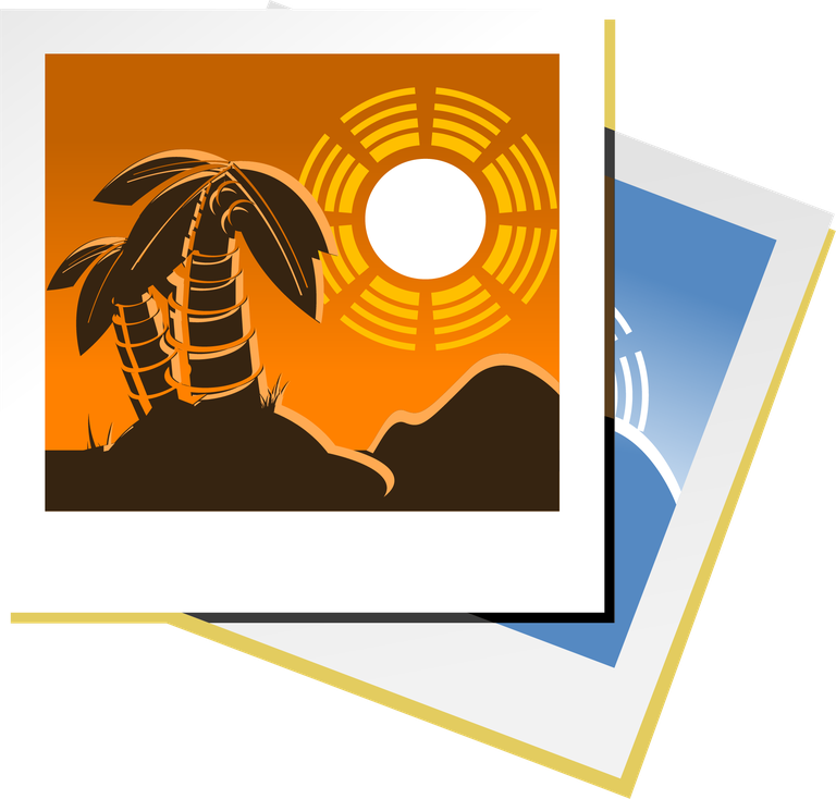 picture travel icons set featuring tropical landscapes, sunsets, and sunny vibes for your adventure themes