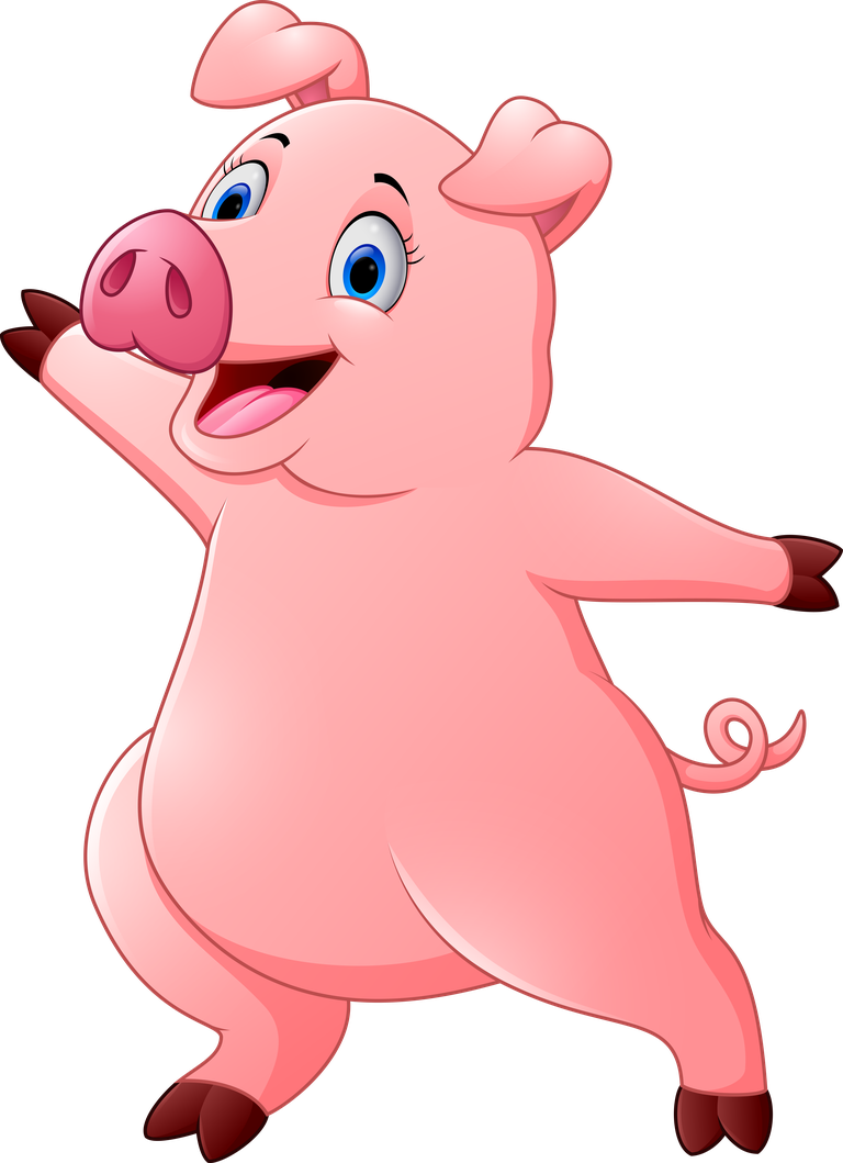 adorable pig cartoon character cute vector for children’s books and educational materials