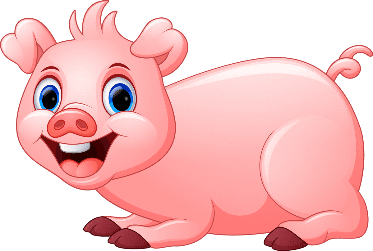 adorable pig cartoon character cute vector perfect for children's illustrations and playful designs