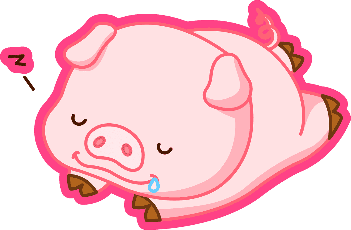 pig cute anthropomorphic zodiac qvector illustration for fun and playful themes