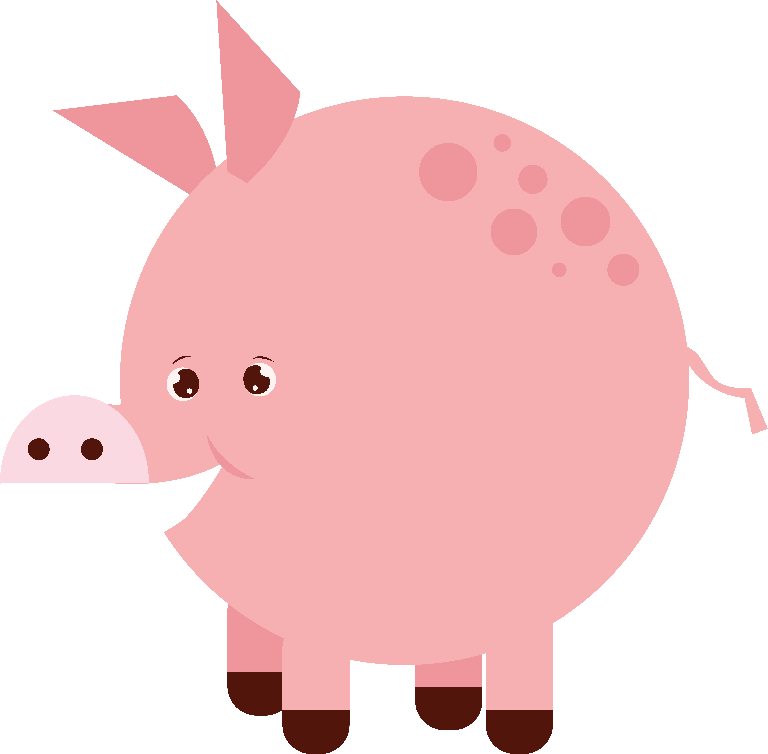 pig pig icons collection cute pink 