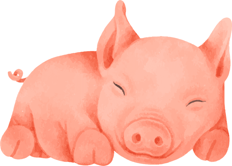 piglet cute boys and girls with farm animals illustration