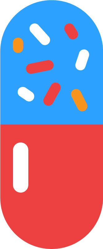 pill medical icons colorful flat symbols sketch