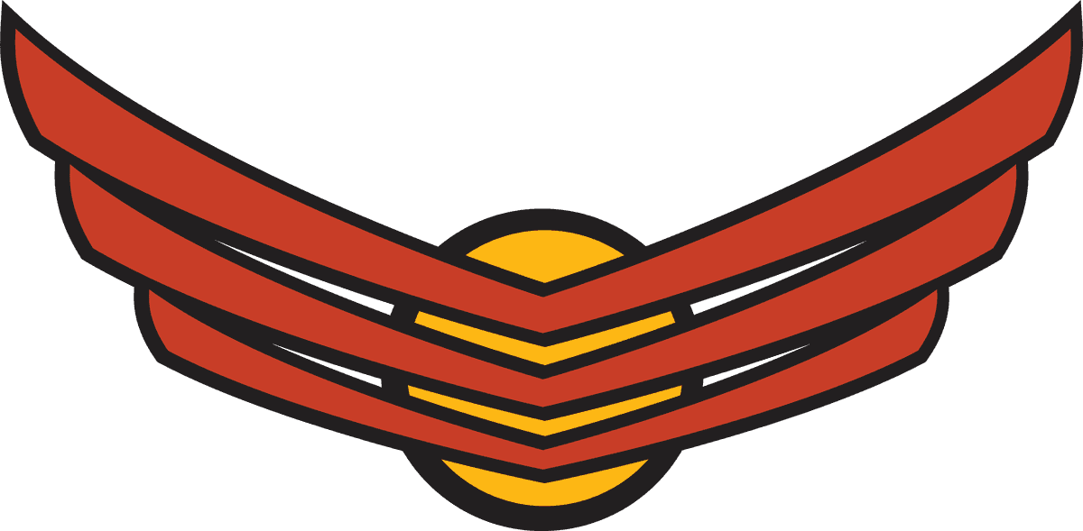 pilot badge nostalgic flight badge with retro wings and striking colors