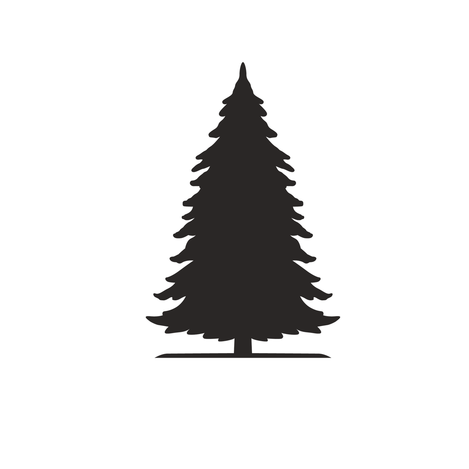 pine tree and plant silhouette for nature-inspired projects and eco-friendly themes