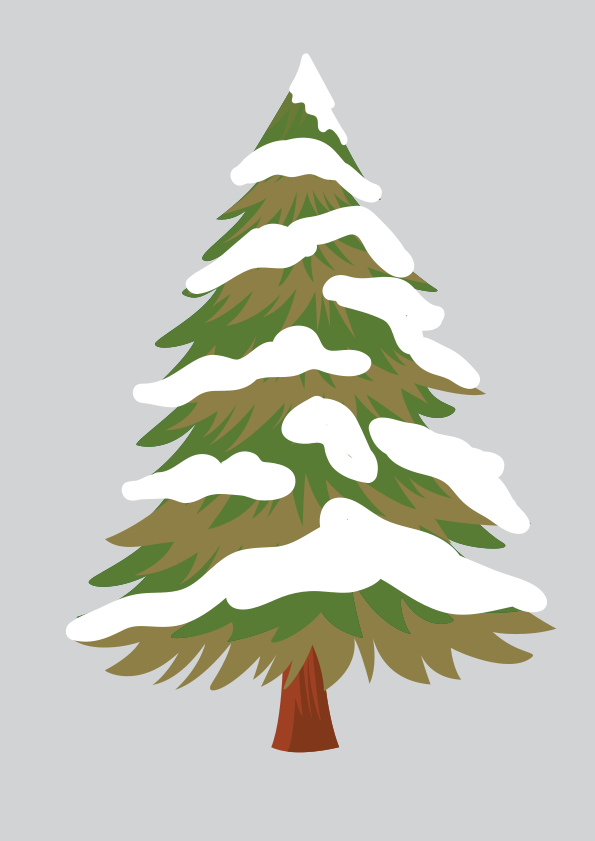 pine tree tree er with snow-covered branches for winter decor and seasonal themes