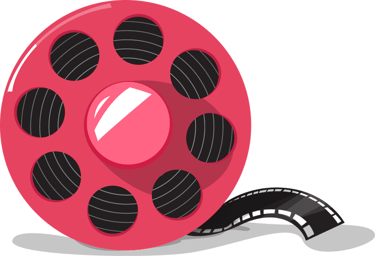 pink cinema movie element icon