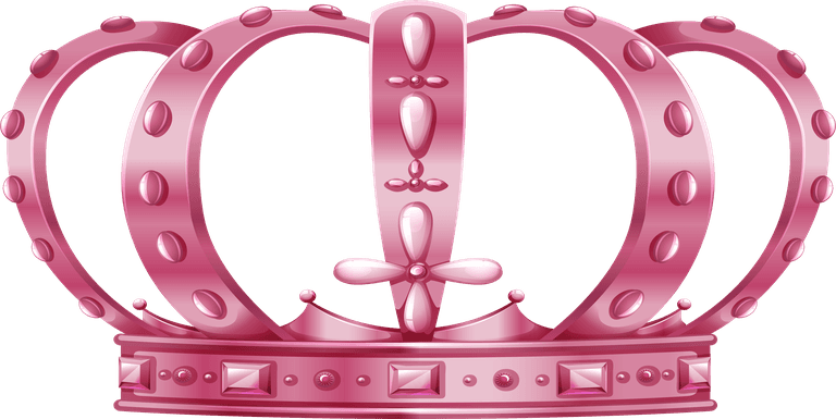 pink crown different of crowns in pink color illustration