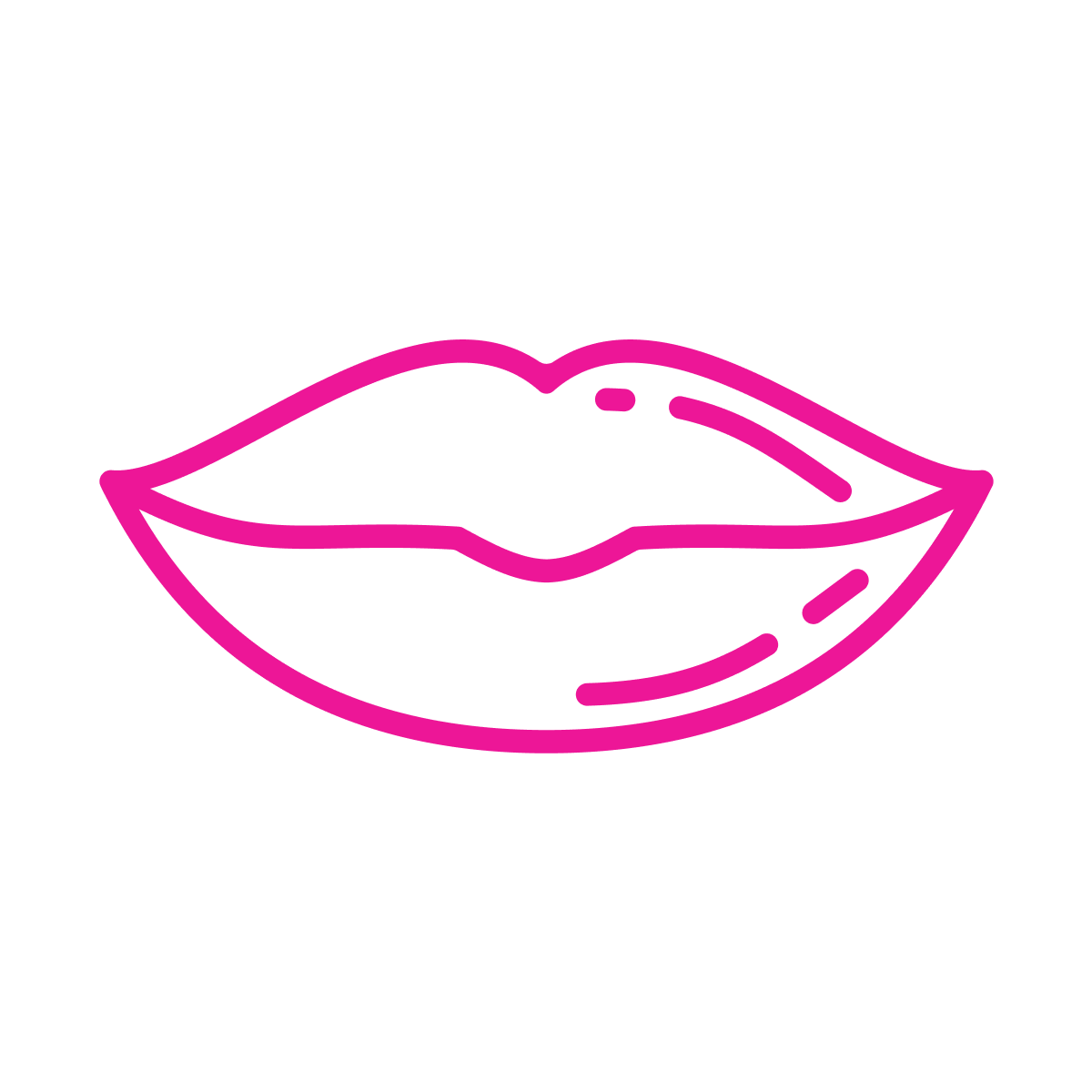 pink lips line art elegant icon graphic