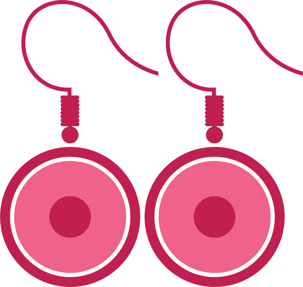 pink make up icon featuring stylish earrings for fashionable looks