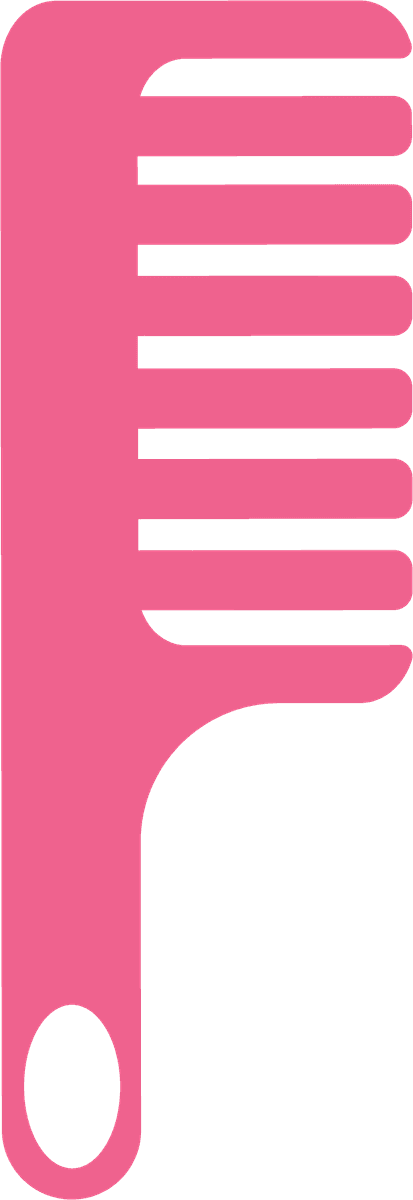pink make up icon representing a stylish and modern comb for beauty enthusiasts