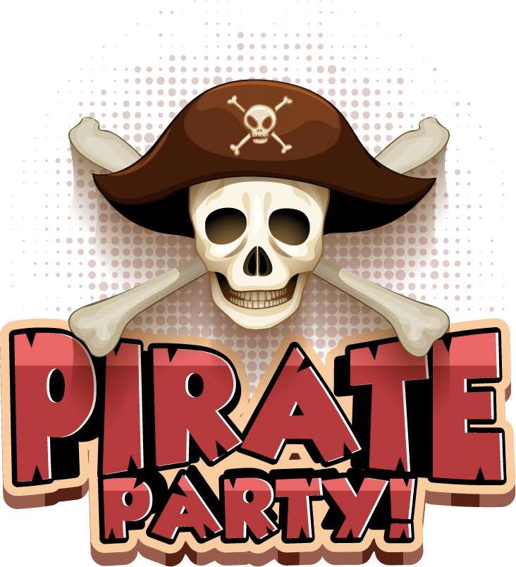 pirate cartoon characters and objects for fun celebrations and themed events