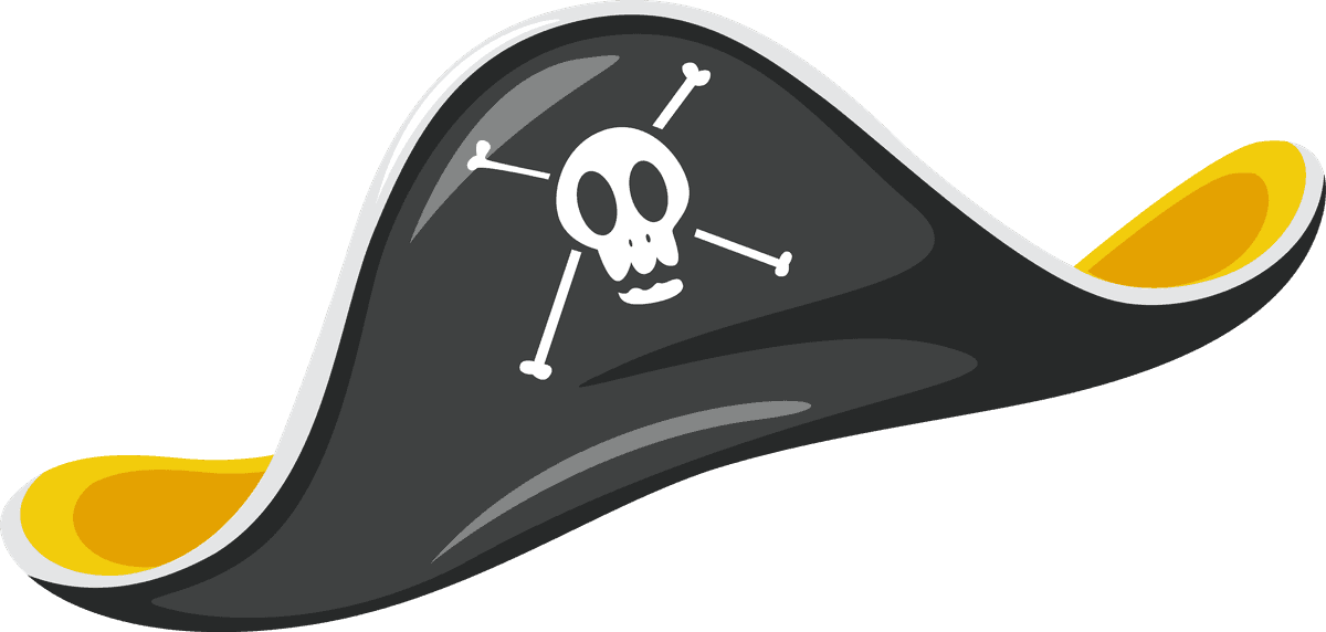 pirate cartoon characters and objects