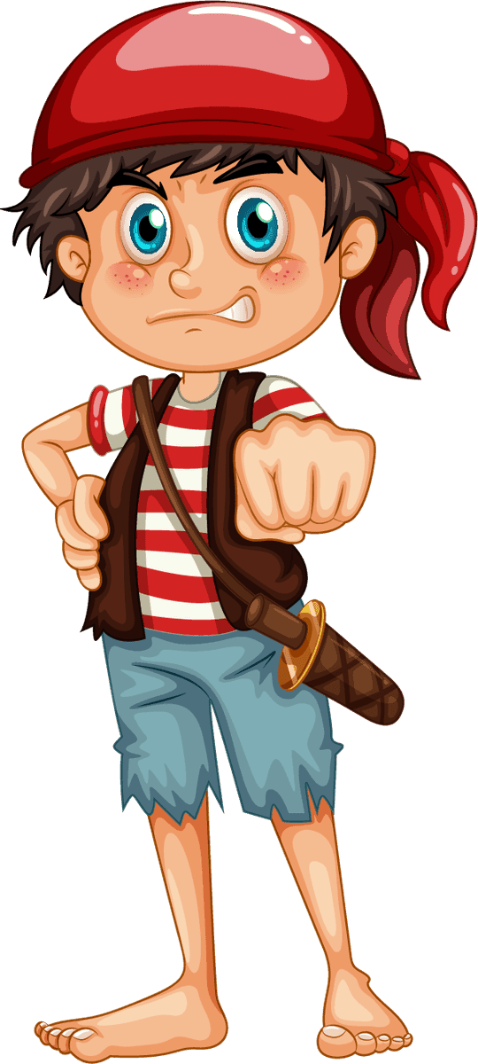 pirate cartoon pirate vectors set