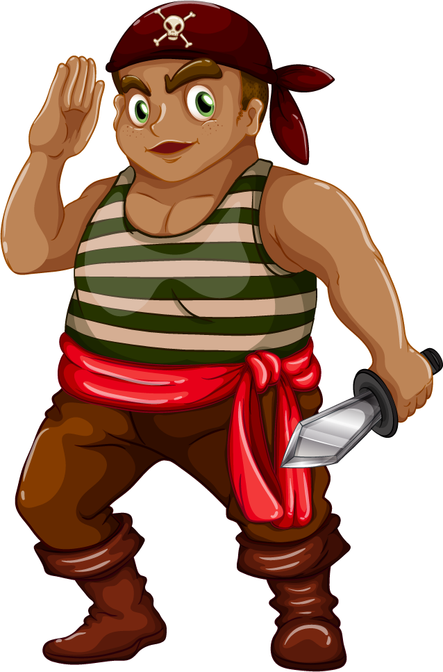 pirate cartoon pirate vectors set featuring a cheerful swashbuckler in colorful attire