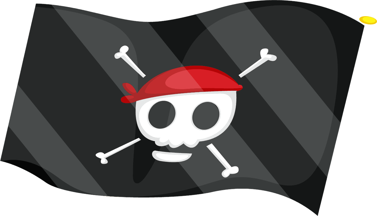 pirate flag cartoon pirate vectors set