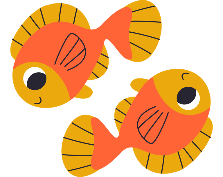 pisces cartoon zodiac sign collection featuring playful fish characters for fun decor