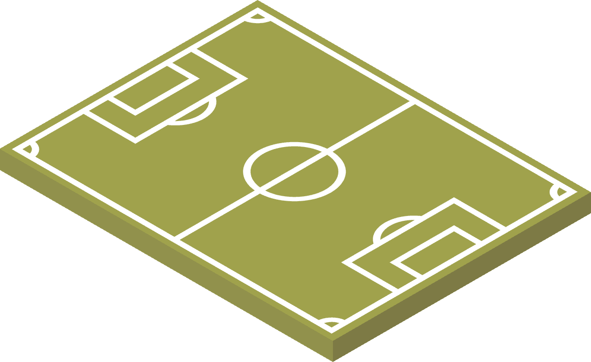 pitch isometric university set featuring a detailed soccer field for educational projects