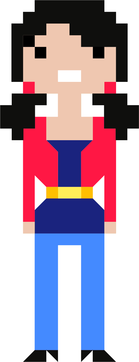pixel art casual dressed male and female characters in different races hairstyles and skin casual characters pixel art