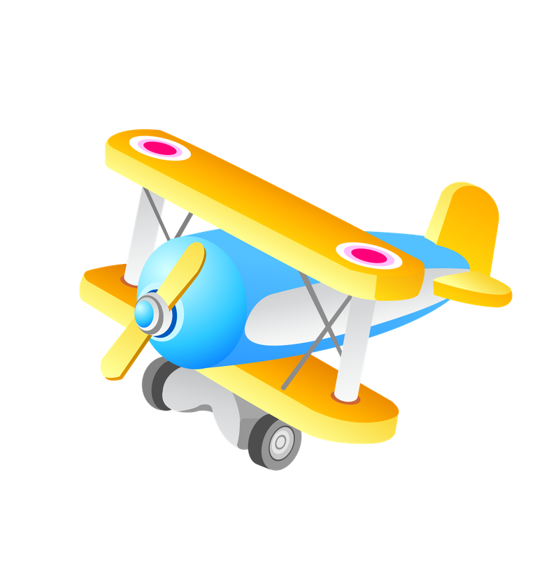plane the second children toys vector