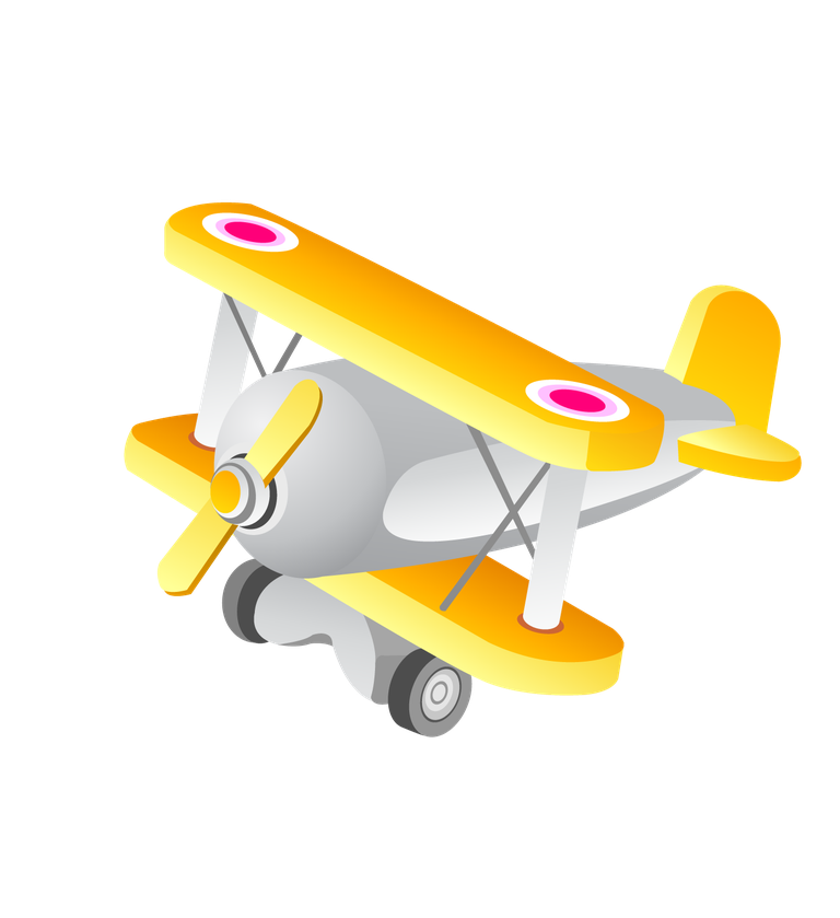plane the second children toys vector