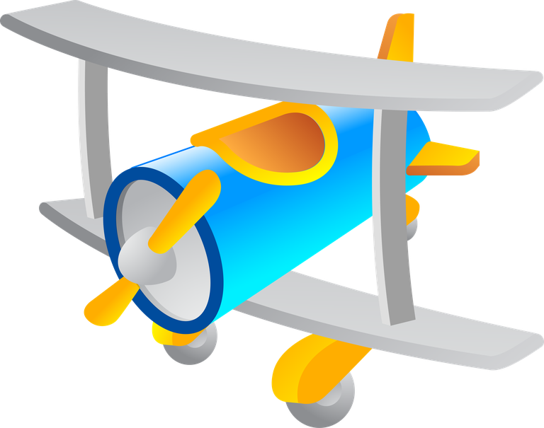 plane the second children toys vector