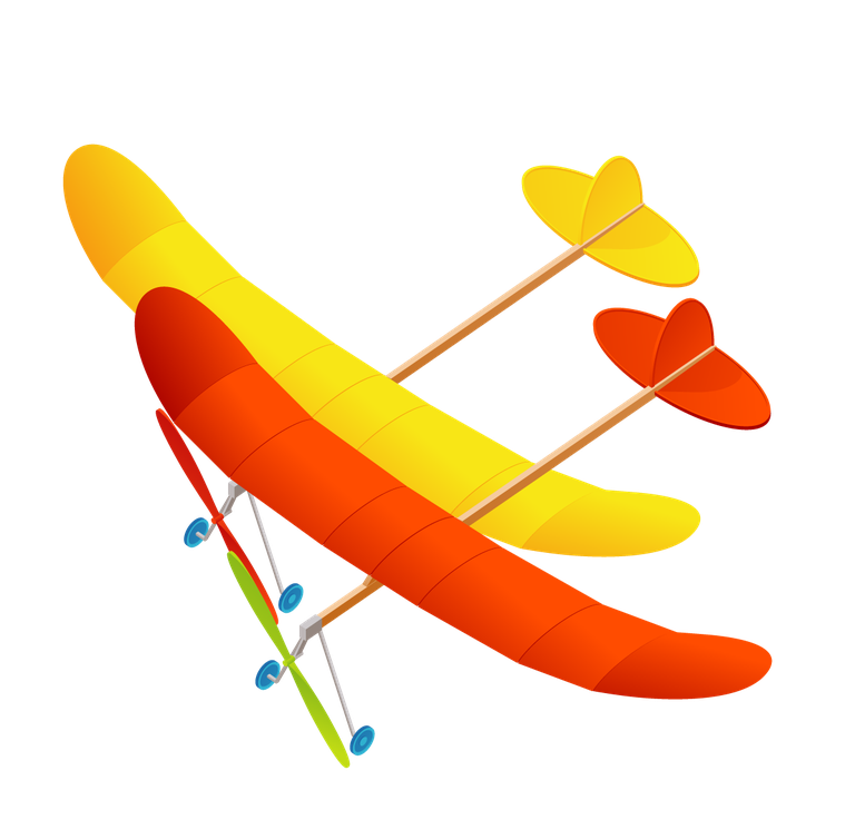 plane the second children toys vector