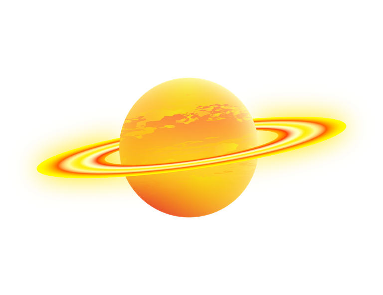 planet cartoon space science items set