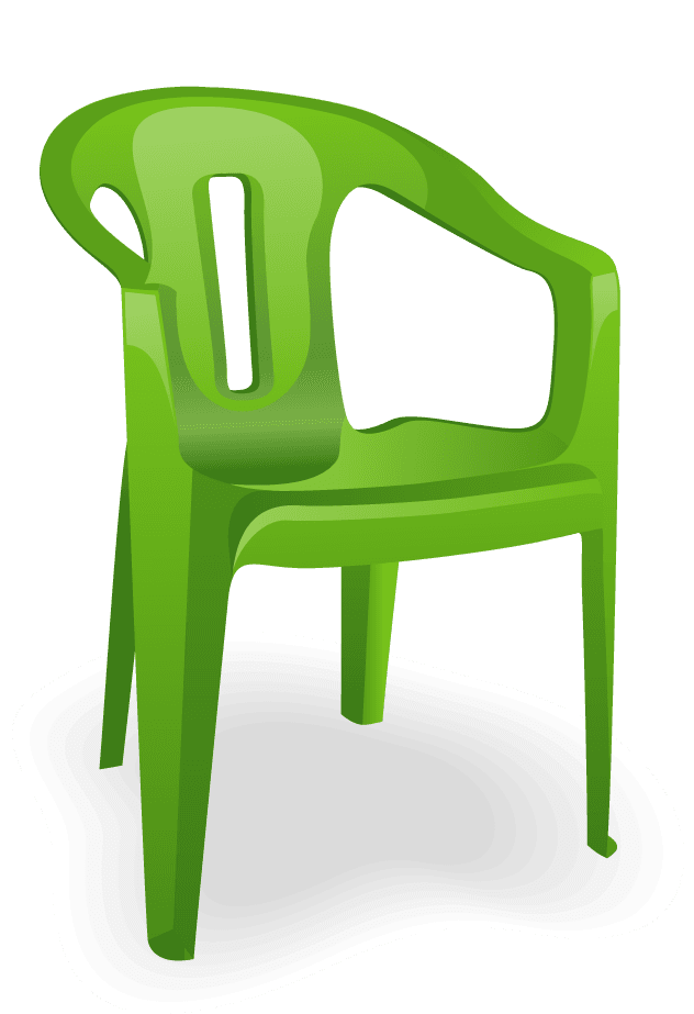 plastic chair lounge chair vector